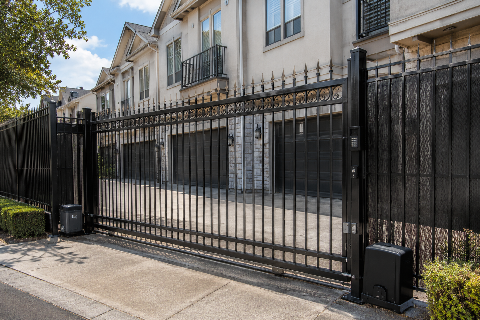 Custom gate installation by B&B Fencing