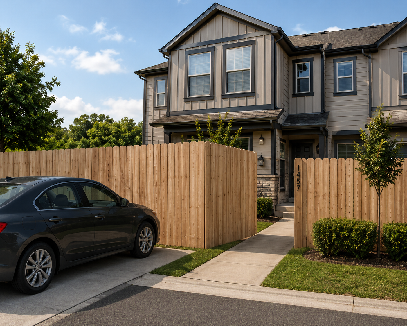 Driveway gate installation by B&B Fencing